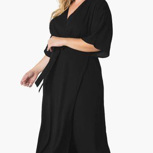 Standards & Practices black wrap dress - size 1X